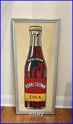 Vintage 1948 Royal Crown Cola Bottle Metal Sign 36 x 16 Advertising Sign