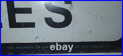 Vintage 1950 Goodyear Tire Sales Hanging Dealership Metal Dbl. Sign Oil Gas Art