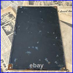 Vintage 1950 Texaco Fire Chief Gasoline Dealer 8x12 Inches Porcelain Enamel Sign