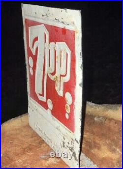 Vintage 1950's 7? Metal Soda Cola Sign Advertising Convenience Counter Store