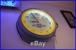 Vintage 1950's Chevrolet Advertising Neon Clock Sign MINT Garage Fresh! New York