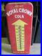Vintage-1950-s-Drink-Royal-Crown-Cola-Thermometer-metal-Sign-26-01-fh