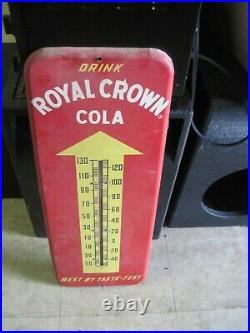Vintage 1950's Drink Royal Crown Cola Thermometer /metal Sign 26