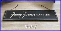 Vintage 1950's Fanny Farmer Candies Smalt Wood Advertising Sign