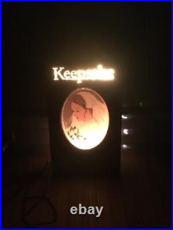 Vintage 1950's Keepsake Diamonds Advertising Sign Working RARE