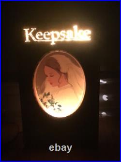 Vintage 1950's Keepsake Diamonds Advertising Sign Working RARE