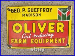 Vintage 1950's Oliver Equipment Porcelain Sign