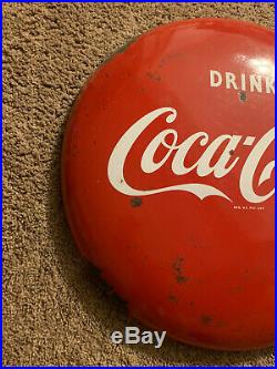 Vintage 1950's Original Drink COCA COLA Coke 24 Button Advertising Sign