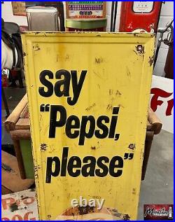 Vintage 1950's PEPSI COLA Sign