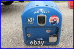 Vintage 1950's Pepsi Cola Vendorlator Model 27 Soda Pop Vending Machine Sign