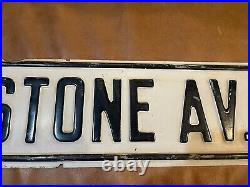 Vintage 1950's Street Sign Yellowstone Av. Avenue 30 used
