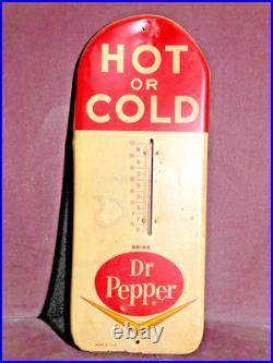 Vintage 1950s 1960s Original Dr Pepper Thermometer HOT OR COLD Sign Vintage 1950s 1960s Original Dr Pepper Thermometer HOT OR COLD Sign