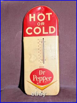 Vintage 1950s 1960s Original Dr Pepper Thermometer HOT OR COLD Sign Vintage 1950s 1960s Original Dr Pepper Thermometer HOT OR COLD Sign