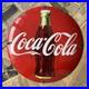 Vintage-1950s-Coca-Cola-12-Inch-Convex-Porcelain-Enamel-Sign-01-wqb