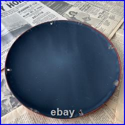 Vintage 1950s Coca Cola 12 Inch Convex Porcelain Enamel Sign