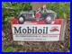 Vintage-1950s-Mobiloil-Double-Sided-Flange-Advertising-Sign-14-X-10-01-ociy