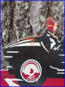 Vintage 1950s Mobiloil Double Sided Flange Advertising Sign 14 X 10