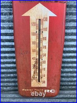 Vintage 1950s ROYAL CROWN COLA Thermometer / Sign