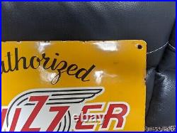 Vintage 1952 Whizzer Scooters Porcelain Metal Advertising Sign 12 X 16