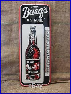 Vintage 1953 Barq Beverage Thermometer Sign NO MERCURY Antique Cola Pop 9276