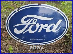 Vintage 1958 Ford Porcelain Sign Auto Parts Dealer Sales Service Dealership 17 Vintage 1958 Ford Porcelain Sign Auto Parts Dealer Sales Service Dealership 17