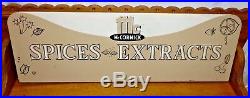 Vintage 1960 Leary Metal McCormick Spices Extracts Store Display Sign 26 3/8