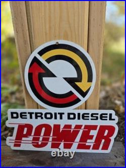 Vintage 1960'S Detroit Diesel Power Porcelain Sign 12 Vintage 1960'S Detroit Diesel Power Porcelain Sign 12