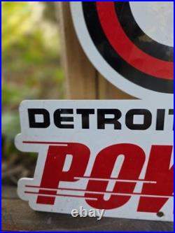 Vintage 1960'S Detroit Diesel Power Porcelain Sign 12 Vintage 1960'S Detroit Diesel Power Porcelain Sign 12