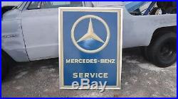Vintage 1960's 1970's Mercedes-benz Large Dealer Light Up Sign 49.5 X 37.5 Orig