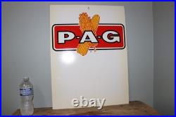 Vintage 1960's P-A-G Pfister Associated Growers Seed Corn Farm 24 Sign