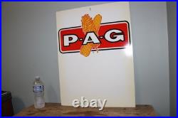 Vintage 1960's P-A-G Pfister Associated Growers Seed Corn Farm 24 Sign