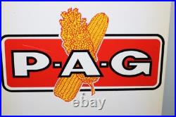 Vintage 1960's P-A-G Pfister Associated Growers Seed Corn Farm 24 Sign