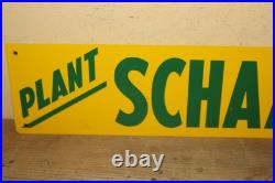 Vintage 1960's Plant Schaaf's Hybrids Seed Corn Farm 20 Metal Sign NICE