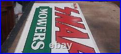 Vintage 1960's Snapper Dealer Mowers Tillers Metal Sign 32X12