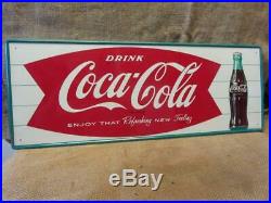 Vintage 1960s Embossed Coca-Cola Sign Antique Coke Soda Button Store ... 1960s Soda Advertising