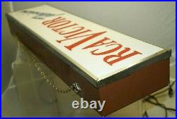 Vintage 1960s Era RCA Victor Television Lighted Hanging Advertising Sign CLEAN