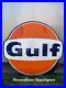 Vintage-1960s-GULF-Service-Station-6-ft-Porcelain-Sign-Gas-Oil-01-bs