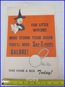 Vintage 1960s SAF-T-POPS Halloween Store Advertisement Sign Display RARE 14×10 Vintage 1960s SAF-T-POPS Halloween Store Advertisement Sign Display RARE 14×10