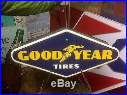 Vintage 1961 Metal Goodyear Tire Display Sign Gas Oil Gasoline Service Station