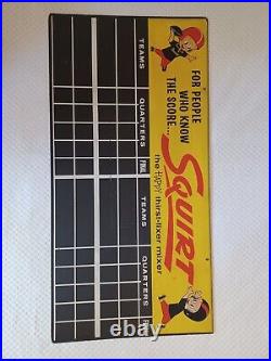 Vintage 1961 Squirt 2 Sided Scoreboard
