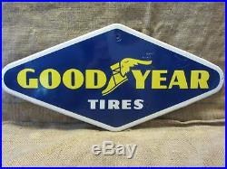 Vintage 1964 Goodyear Tires Sign Antique Old Garage Service Station Nice 9792
