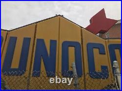 Vintage 1964 LARGE SUNOCO Illuminated Rotating Sign Two Sided Totally Awesome