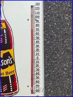 Vintage 1965 Mason's Root Beer Thermometer Sign Soda Advertising Memorabilia