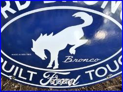 Vintage 1966 Ford Porcelain Sign Old Bronco Truck Engine Motor Car Dealer Sales Vintage 1966 Ford Porcelain Sign Old Bronco Truck Engine Motor Car Dealer Sales