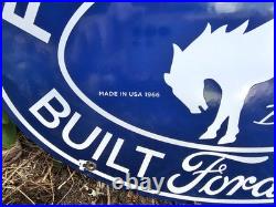 Vintage 1966 Ford Porcelain Sign Old Bronco Truck Engine Motor Car Dealer Sales Vintage 1966 Ford Porcelain Sign Old Bronco Truck Engine Motor Car Dealer Sales