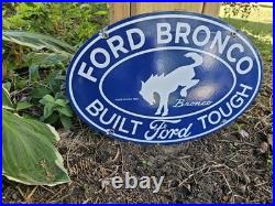 Vintage 1966 Ford Porcelain Sign Old Bronco Truck Engine Motor Car Dealer Sales Vintage 1966 Ford Porcelain Sign Old Bronco Truck Engine Motor Car Dealer Sales