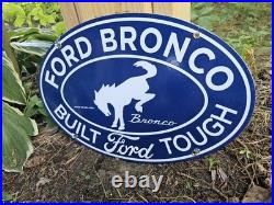 Vintage 1966 Ford Porcelain Sign Old Bronco Truck Engine Motor Car Dealer Sales Vintage 1966 Ford Porcelain Sign Old Bronco Truck Engine Motor Car Dealer Sales