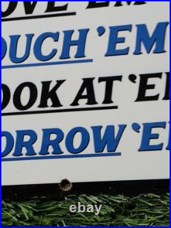 Vintage 1970's My Tool Rules Porcelain Garage Sign 12 X 9 1/2
