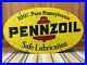 Vintage-1972-Pennzoil-Double-Sided-Metal-Oval-Sign-A-M-1-72-31-X-18-Gas-Oil-1-01-ta