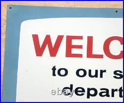 Vintage 1973 PENNZOIL Welcome to our Service Department SIGN Metal 24 x 18